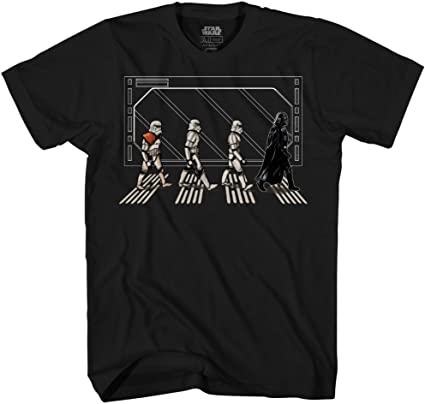 Star Wars Death Star Road Vader and Stormtroopers Crossing Mens T-Shirt