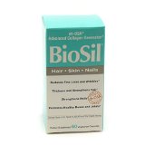 Combo Biosil Hair Skin Nails By Natural Factors - 60 Vegetarian Capsules with VDC Pill Box