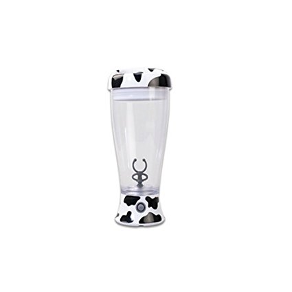 Glovion Skinny Moo Mixer Self Stirring Mug Chocolate Milk Mixing Cup Cool Cow Design Mug