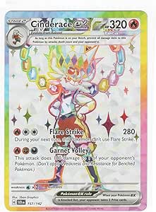 Pokemon - Cinderace ex 157/142 - Stellar Crown - Full Art Foil Ultra Rare Card