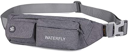 Waterfly Fanny Pack Slim Soft Polyester Water Resistant Waist Bag Pack for Man Women Carrying All Phones