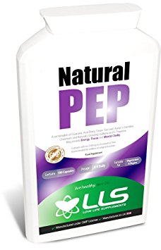 LLS Natural Pep | 180 x 623mg Capsules | Boosts Mental Clarity, Performance and Energy | Nootropic | Combination of Guarana, Acai Berry, Green Tea Leaf, Acetyl L-Carnitine, Chromium and Naturally Occurring Caffeine and L-Theanine | Produced in the UK under GMP Certification | Love Life Supplements - "Live Healthy, Love Life!"