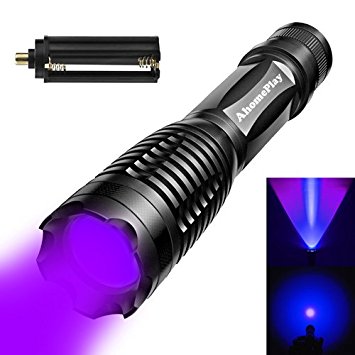 UV Black Light Flashlight, AhomePlay Blacklight Ultraviolet LED Pet Urine Detector Bed Bug Finder Dog Stain Remover