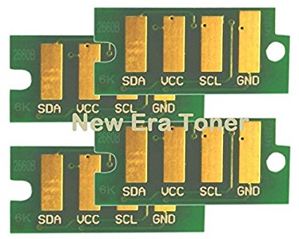 New Era Toner © - 4 Color Toner Reset Chips for use in Dell (H3M8P, 593-BBJX / VR3NV, 593-BBJU / WN8M9, 593-BBJV / MWR7R, 593-BBJW) Multifunction Printer E525w - Refill