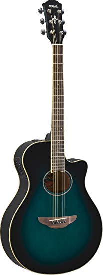 Yamaha APX600 OBB Thin Body Acoustic-Electric Guitar, Oriental Blue Burst