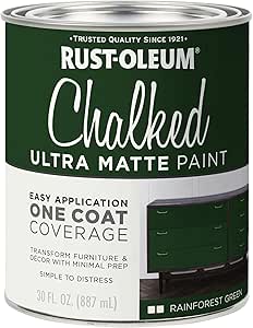 Rustoleum 391445 Chalked Forest Green Ultra Matte Interior Paint, 30 oz., Forest Green