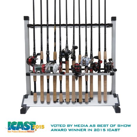 KastKing Rack em Up 24 Fishing Rods Holder Portable Aluminum Rack