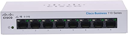 Cisco Business CBS110-8T-D Unmanaged Switch, 8 Port GE, Desktop, Ext PS, Limited Lifetime Protection (CBS110-8T-D-NA)