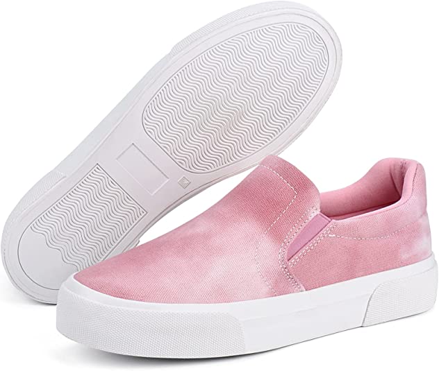 JENN ARDOR Womens Fashion Sneakers Low Top Slip On Canvas Shoes Comfortable Walking Flats Casual Cute Shoes for Women