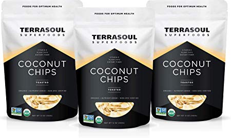 Terrasoul Superfoods Organic Toasted Coconut Chips, 2.25 Lbs - Unsweetened | Unsalted | Perfectly Toasted Flakes