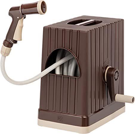 IRIS 65.61 FT Hose Reel with Nozzle, Brown