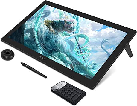 HUION KAMVAS Pro 24 4K Drawing Pen Display Graphics Monitor Full Laminated IPS 140% sRGB Battery-Free Stylus 8192 Pen Pressure Tilt with Adjustable Stand and KD100 Mini Keydial- 23.8inch