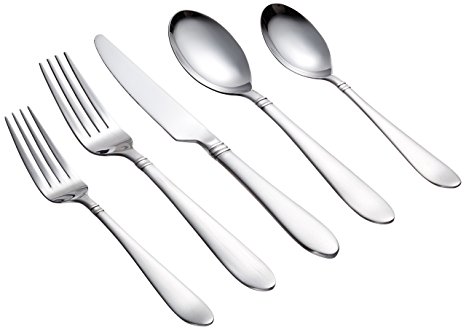 Farberware Annatto Satin 45-Piece Flatware Set, Service for 8