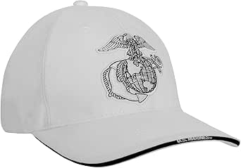 Rothco Deluxe Globe & Anchor Low Profile Cap, Mens Baseball Cap, White