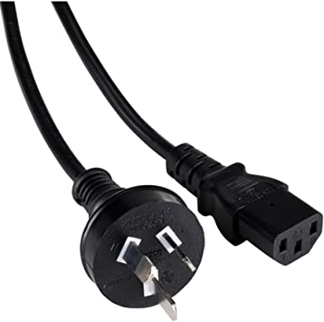 Parts Express AS/NZS 3112 3-Pole Plug to C13 Polarized IEC 6 ft. Power Cord 18/3