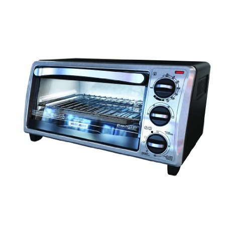 Black & Decker TO1313SBD 4-Slice Toaster Oven, Silver/Black