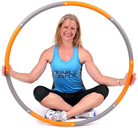 ResultSport The Original Foam Padded Level 2 Weighted 1.5kg (3.30lb) Fitness Exercise Hoop 100cm Wide