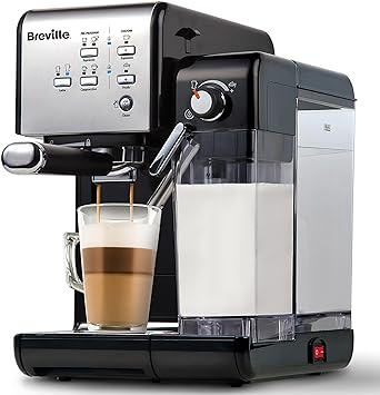 Breville One-Touch CoffeeHouse Coffee Machine | Espresso, Cappuccino & Latte Maker | 19 Bar Italian Pump | Automatic Milk Frother | ESE Pod Compatible | Black [VCF107]