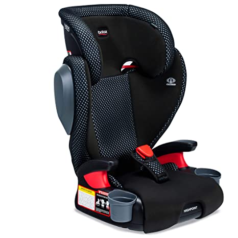 Britax USA Highpoint 2-Stage Belt-Positioning Booster Cool Flow Ventilating Fabric Car Seat - Highback and Backless - 3 Layer Impact Protection - 40 to 120 Pounds, Gray