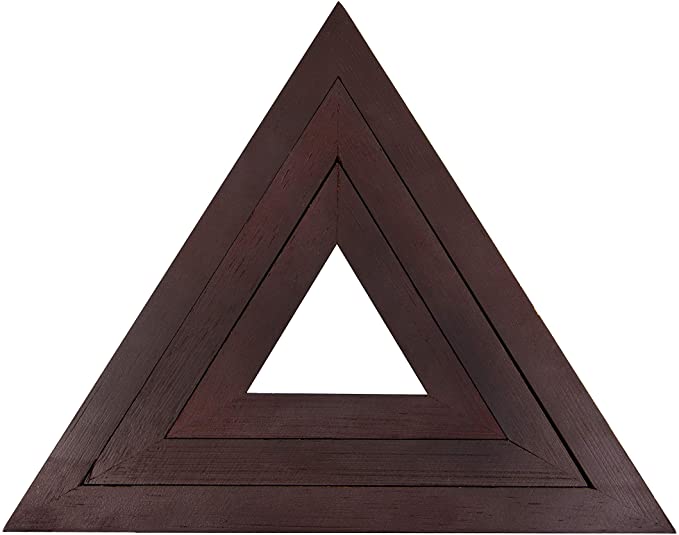 Triangle Trivet (Dark Bamboo) - Bamboo Trivets for Hot Dishes - Set of 3 Hot Pads for Countertops and Tables - Heat Resistant Pot Holders - Trivet for a Dutch Oven, Tea Pot or Hot Dishes - Wood Trivet