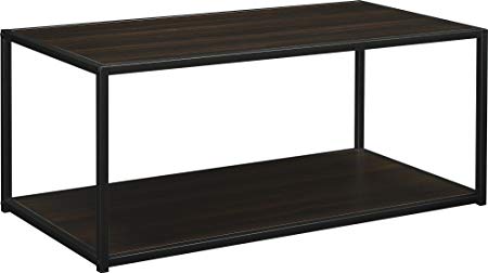 Ameriwood Home Canton Coffee Table with Metal Frame, Espresso