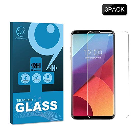 [3-Pack] Compatible LG V30/V30 Plus Screen Protector,nilogo 9H Hardness HD Tempered Glass Screen Protector for LG V30/V30 Plus [Anti-Scratch] [No-Bubble] [Quickly Responsive] …