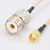 Handheld Antenna Cable SMA male to UHF SO-239 Female Connectors 6