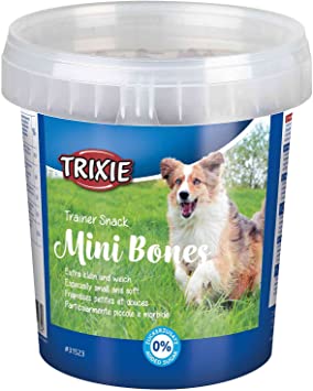 TRIXIE Bote Snack de Entrenamiento Mini Bones, 500 g, Perro