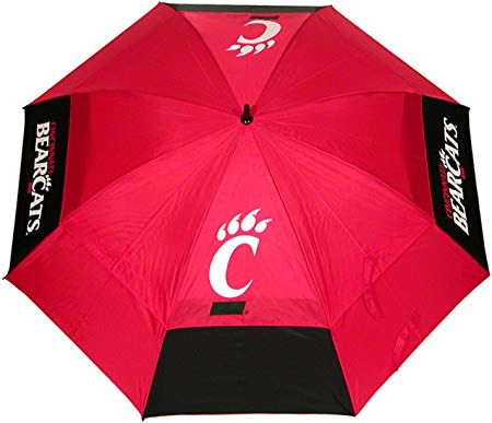 Team Golf NCAA 62" Golf Umbrella with Protective Sheath, Double Canopy Wind Protection Design, Auto Open Button