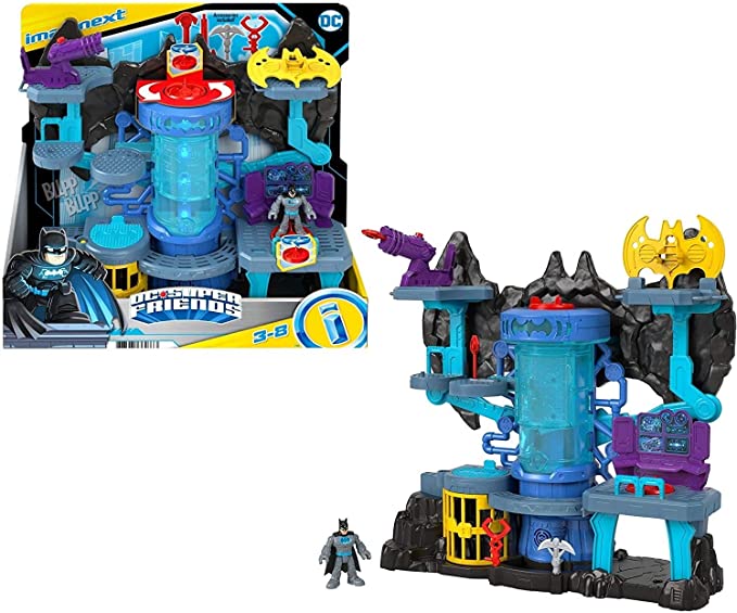 DC Super Friends Fisher-Price Imaginext Bat-Tech Batcave, Batman playset with Lights and Sounds for Kids Ages 3 to 8 Years