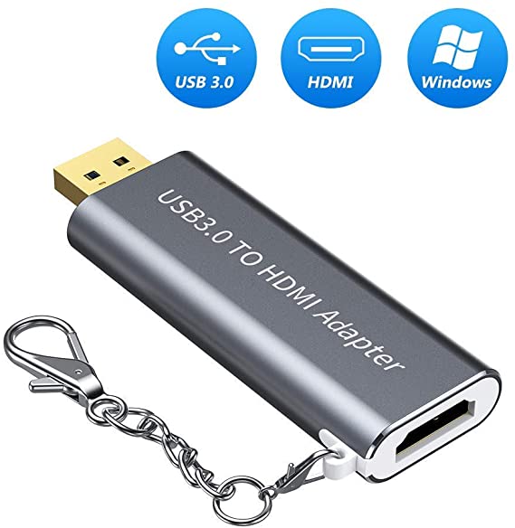USB to HDMI Adapter, USB 3.0 to HDMI, HD 1080P Video Graphics Cable Adapter Converter HDTV TV Audio Video Adapter Compatible with Windows 7/8/10 PC