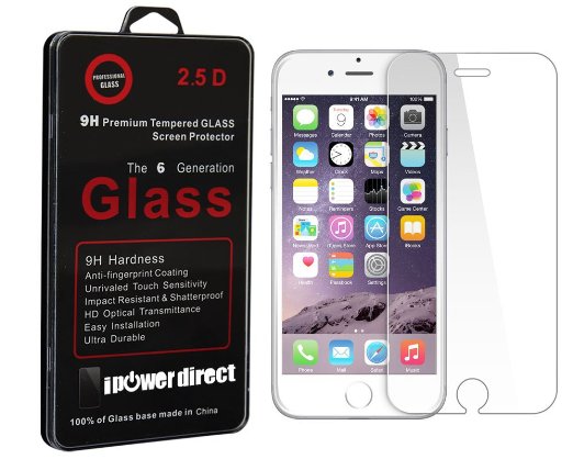 iPowerdirect® iPhone 6 Plus 5.5" Real Temper Glass Screen Protector Highest Quality Premium Ultra Thin 2.5D Round Edge Sensitive Touch Real Temper Glass Screen Protector Bubble Free For iPhone 6 Plus 5.5" HD Anti Fingerprint Anti Water & Oil 9H Anti Scratch Anti Shock Explosion Proof (For iPhone 6 Plus 5.5")
