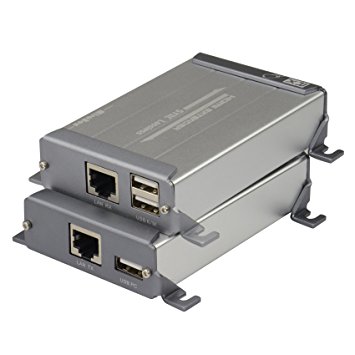 MiraBox 262ft (80m ) KVM HDMI USB Extender Over Cat5/Cat5e/Cat6/Cat6e Single Lan Cable LossLESS No-Delay For DVR,Computer,Loptop