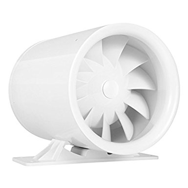 6 Inch Inline Duct Booster Fan "Low Noise" Series. 188 CFM HVAC Quiet Mixed Flow Energy Efficient Blower for Air Circulation in Ducting, Vents, Grow Tents, Dryer Rooms, Basements and Attics