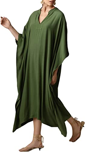 Bsubseach Women Kaftan Dresses Caftan Loungewear Maxi Dress Swimsuit Cover Up Beachwear