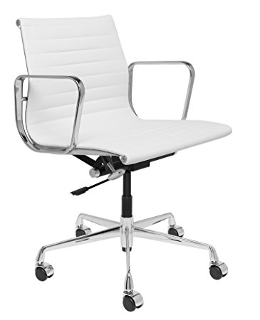 SOHO Premier Eames Replica Management Chair (Ribbed, White)