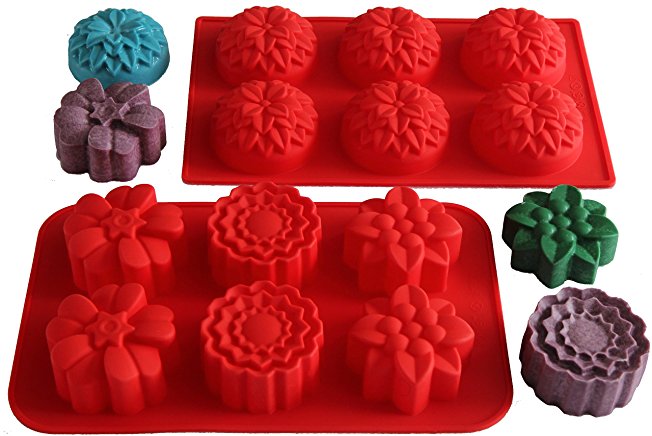 Le Silicone, Set of 2 Six-cavity Silicone Cake Dessert Soap Molds