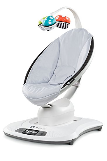 4Moms MamaRoo 4 Infant Seat in Classic Grey Natural Body Movements with Bluetooth