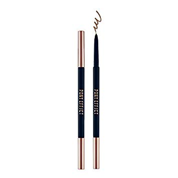 PONY EFFECT Sharping Brow Definer #Natural Brown 0.5g, 0.64 Ounces, Eyebrow Pencil, Ultra-slim Liner, Natural Brows Makeup, Soft Brown, Brow Drawing, Automatic Pencil, Stylist Definer