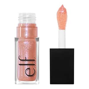 e.l.f. Glow Reviver Lip Oil, Nourishing and Hydrating with High-Shine Glimmer Finish & Sheer Wash Of Color, Minty Scent, Non-Sticky, Vegan & Cruelty-free, Candy Coded