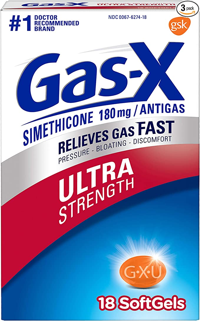 Gas-X Softgels Ultra Strength 18 Soft Gels (Pack of 3)