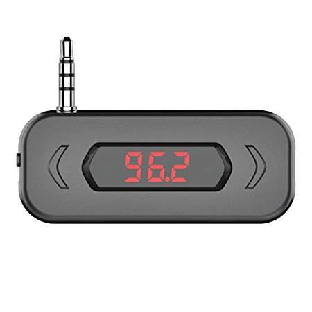FM Transmitter, Doosl 3.5mm FM Transmitter for Car Compatible with iPhone, iPad, iPod, Samsung, HTC, MP3, MP4 and Most Devices with 3.5mm Audio Jack