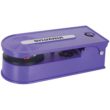 Sylvania Turntable Record Player with USB Encoding, Purple