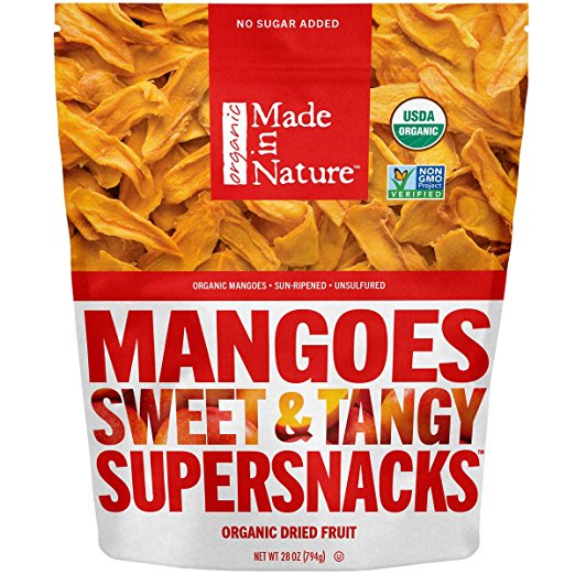 Made in Nature 100% Organic Usda Dried & Unsulfured Mangos ~ 28 Ounces (794g)
