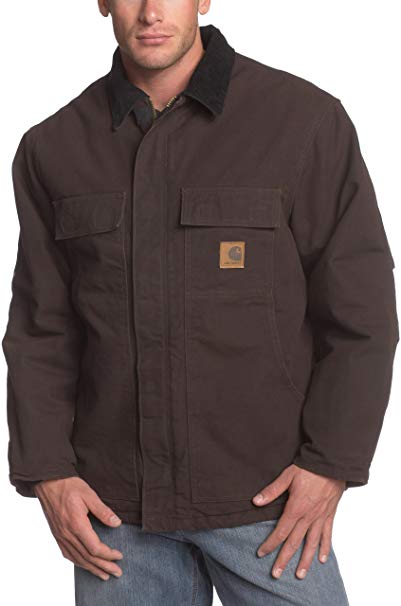 Carhartt Men's Big & Tall Arctic-Quilt Lined Sandstone Duck Traditional Coat C26