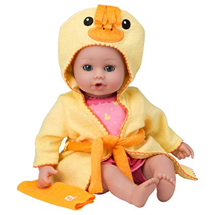 Adora BathTime Baby “Ducky” 13" Fun Kids BathTub Water / Shower / Swimming Pool Time Play Soft Cuddly Toy Play Doll for Toddler Kids & Children 1