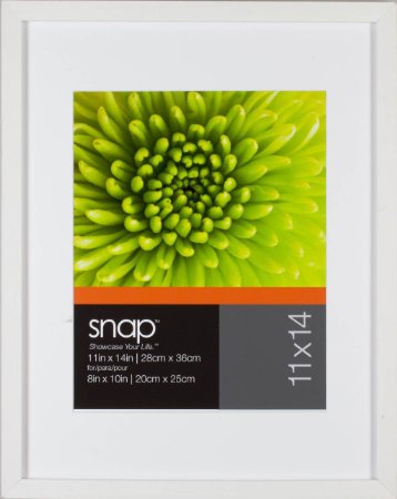 Snap 11"x14"  White Wall Frame, matted to 8"x10"