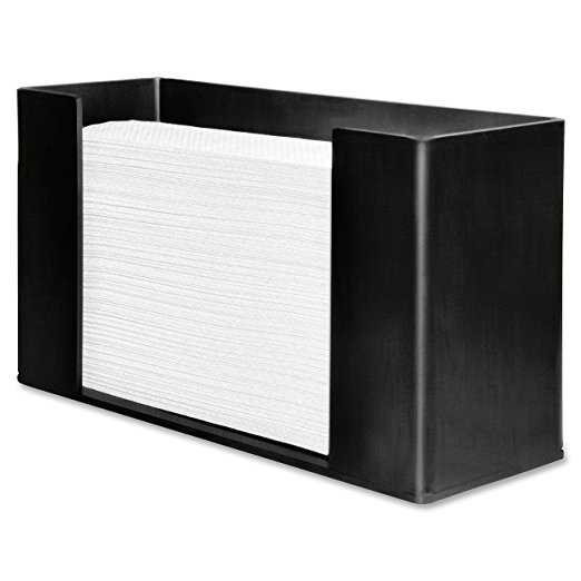 Genuine Joe GJO11524 Acrylic C Fold/Multifold Paper Towel Dispenser, 11-1/2" Length x 4-3/32" Width x 6-51/64" Height, Black