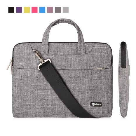 Qishare 10 11.6" 12inch Gray Lines Multi-functional Business Briefcase Sleeve/Messenger Bag/ Shoulder bag/Handbag for Acer / Asus / Dell / Fujitsu / Lenovo / Hp / Samsung / Sony (Gray Lines, 11.6'')