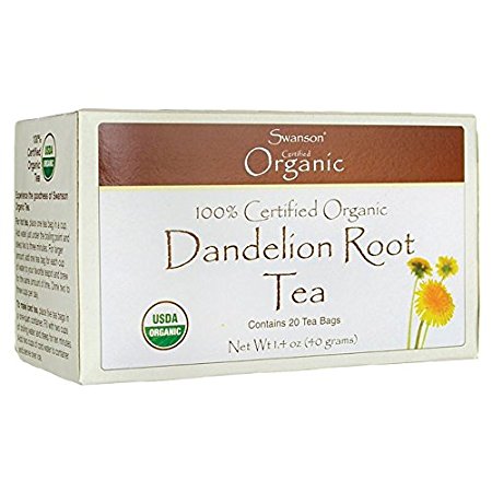 Swanson 100% Certified Organic Dandelion Root Tea 20 Bag(S)